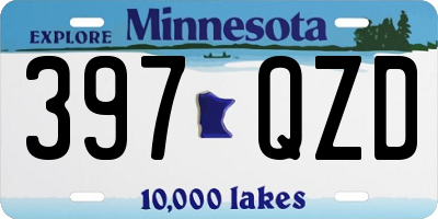 MN license plate 397QZD