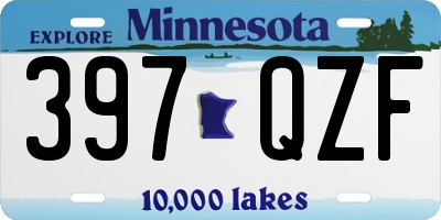 MN license plate 397QZF