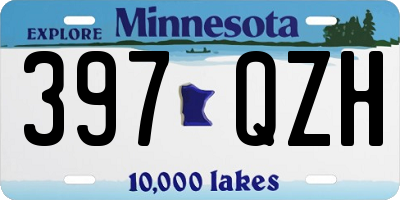 MN license plate 397QZH