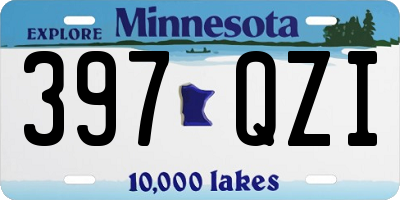 MN license plate 397QZI