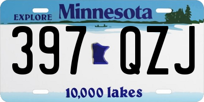 MN license plate 397QZJ