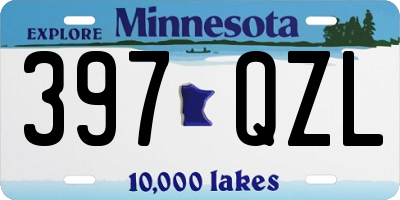 MN license plate 397QZL