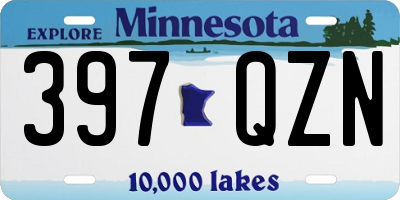 MN license plate 397QZN