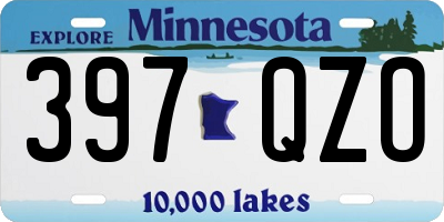 MN license plate 397QZO