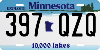 MN license plate 397QZQ