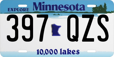 MN license plate 397QZS