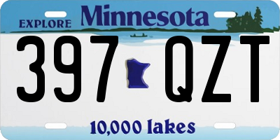 MN license plate 397QZT