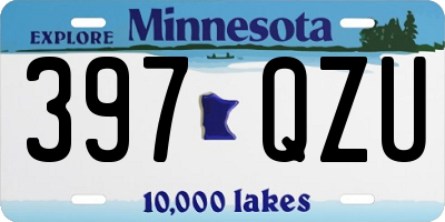 MN license plate 397QZU