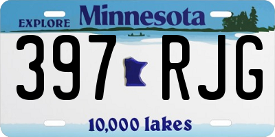 MN license plate 397RJG