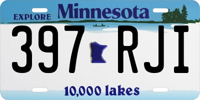 MN license plate 397RJI