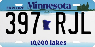MN license plate 397RJL
