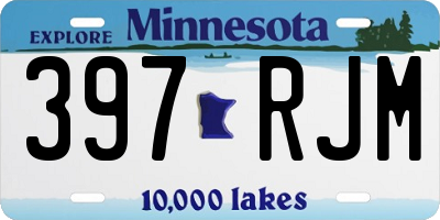 MN license plate 397RJM