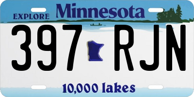 MN license plate 397RJN