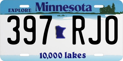 MN license plate 397RJO