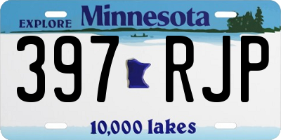MN license plate 397RJP