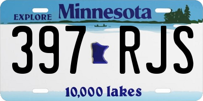 MN license plate 397RJS