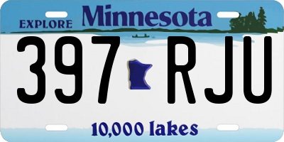 MN license plate 397RJU