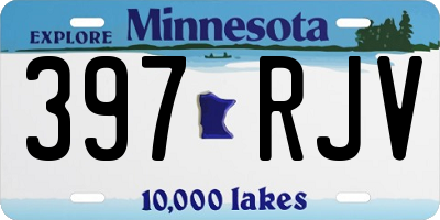MN license plate 397RJV