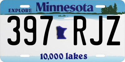 MN license plate 397RJZ