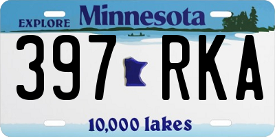 MN license plate 397RKA