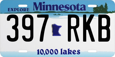 MN license plate 397RKB