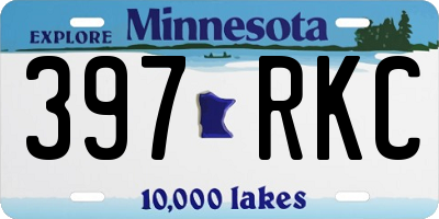 MN license plate 397RKC