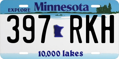 MN license plate 397RKH
