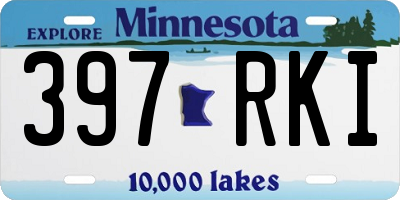 MN license plate 397RKI