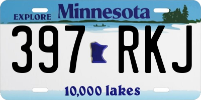 MN license plate 397RKJ