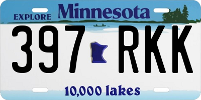 MN license plate 397RKK