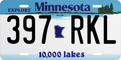 MN license plate 397RKL