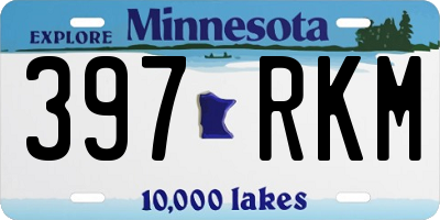 MN license plate 397RKM
