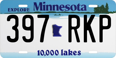MN license plate 397RKP