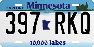 MN license plate 397RKQ