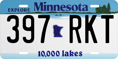 MN license plate 397RKT