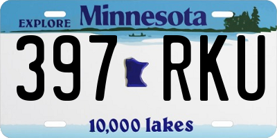 MN license plate 397RKU