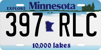 MN license plate 397RLC