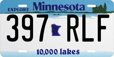MN license plate 397RLF
