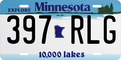 MN license plate 397RLG