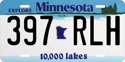 MN license plate 397RLH