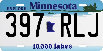 MN license plate 397RLJ