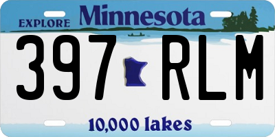 MN license plate 397RLM