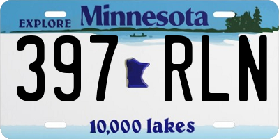 MN license plate 397RLN