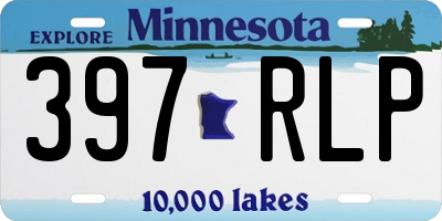 MN license plate 397RLP