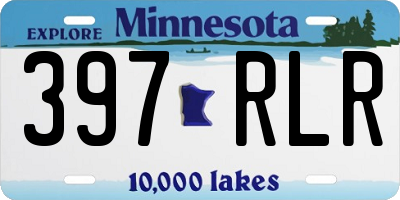MN license plate 397RLR