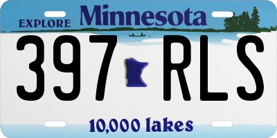 MN license plate 397RLS