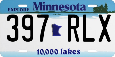 MN license plate 397RLX