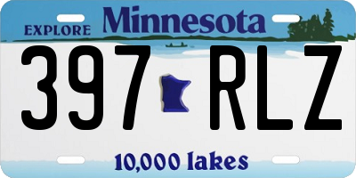 MN license plate 397RLZ