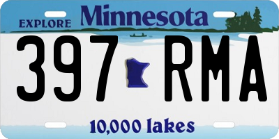 MN license plate 397RMA