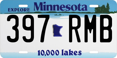MN license plate 397RMB
